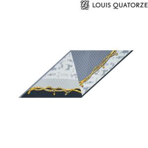 [루이까또즈(스카프)]SA-2WSD366BL 실크 마름모 스카프 피코크 블랙