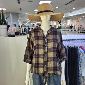 더스토아 DP01 네이비 체크 남방 T25tchu25b020