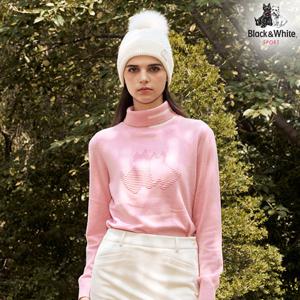 [블랙앤화이트]여성 테리어 포인트 터틀넥 스웨터 2904LXSS_PINK