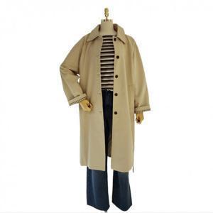 abfz  (AZZ4HR01) 카라넥 싱글 루즈핏 트렌치코트