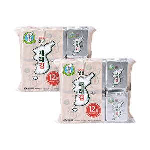 [성경김본사] 재래 식탁김 4g 12봉 x 2개 (총 24봉)