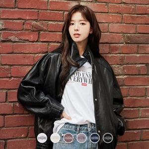 [지오다노] 395914 여성 가을 오버핏 라운드넥 그래픽 프린트 긴팔 면 티셔츠 05395914 395914