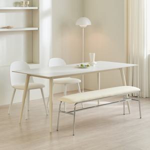 예다움 루아 4인 포세린 통 세라믹 식탁 테이블 1600 웜화이트