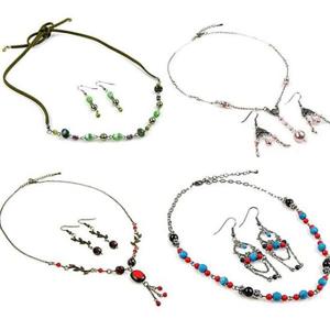 국산핸드메이드 디오네 쥬얼리세트 국산 목걸이 귀걸이 악세사리 비즈