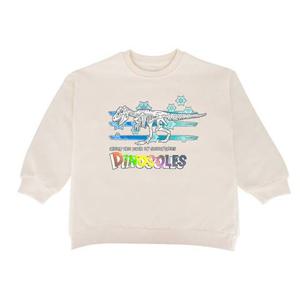 [토박스] (4-8세) 다이노솔즈키즈 스노우플레이크티렉스본 맨트맨 티셔츠 아이보리 DNKCE3TDSF11IVO