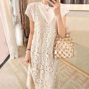 [베나프]쟌느 크로셰 민소매 원피스_BJ2OP035