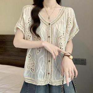 [베나프]레빌 아일렛 반팔 가디건_BJ2GD010