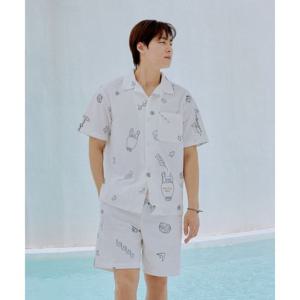 스노우피크 SNOWPEAK APPAREL [ X 헤르시] 그래픽 반바지 (S25MMWSP36) White S25MMWSP36WH 337341