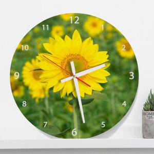 아트박스/꾸밈 ci528-풍수재물해바라기(원형)_인테리어벽시계