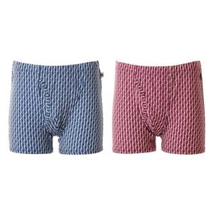 신축성 좋은 폴리 스판 지그재그 패턴 남자 롱 드로즈 사각팬티 WMP2420F