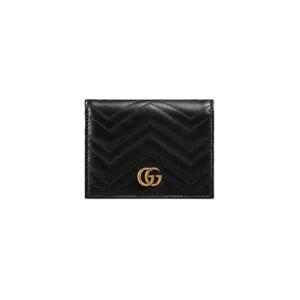 구찌 GG 마몽 마틀라세 카드 케이스 지갑 블랙 466492-DTD1T-1000