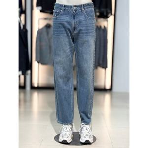 [바쏘옴므]블루 세미와이드핏 스트레치 워싱 데님바지