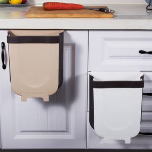 세븐프리 접이식 싱크대걸이 휴지통 화이트 대형9L