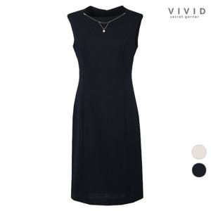 [비비드 시크릿가너]VIVID 네크리스 민소매 나시 원피스