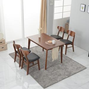 (착불)우아미가구 트루아 원목 4인 식탁 테이블 의자 세트