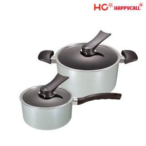 [HC해피콜] 뉴버던트 티타늄 IH 냄비 2종C (편수18,곰솥24)