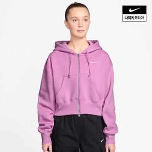 [나이키] 스포츠웨어 피닉스 플리스 여성 루즈 풀집 크롭 후디 HV2427-503