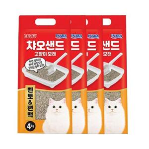 반려모래 챠오샌드 이나바 벤토나이트 편백모래 4개묶음
