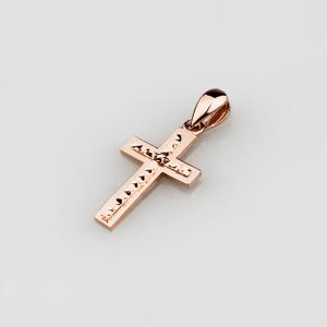 14K 컷팅 십자가 펜던트