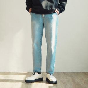 리드벅 남자 연청 워싱 테이퍼드핏 밴딩청바지 빅사이즈 28~38