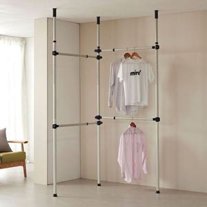 버원행거 38파이 행거4단폴행거 원터치 행거 드레스룸 옷걸이행거 조립식행거 드레스룸행거 정장옷걸이 철재행거 수납식행거