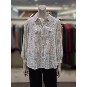 [트리아나][트리아나] 소고 도트프린트 소매프릴블라우스TJ1BA03