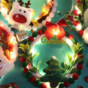 [아트박스 POOM]아트박스/오렌지몰 크리스마스 인형 LED 리스 만들기 옵션