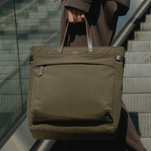 [HATCH-BAG] 카키 나일론 토트백HJBA6E331K2