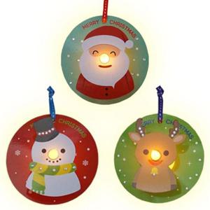 유아만들기용품 반짝반짝 LED 성탄 오너먼트 (5인용)