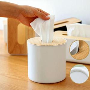 각티슈케이스 원목 우드 각티슈 휴지 케이스 원형 DD-10864
