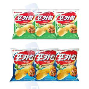 바삭바삭 포카칩 6봉 오리지날 어니언 생감자칩 137g 2종세트