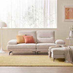 [에몬스] 위브릭 3인 듀얼스윙M 기능성 패브릭 소파+스툴