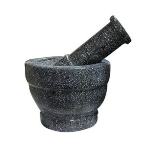 자연석 흑진주 돌절구(중) 요리용절구 조리용절구 돌절구 자연석절구 가정용절구 마늘다지기 마늘다짐기 다