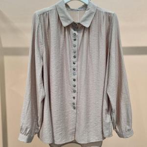 Destijl HC34 부드러운느낌 줄줄이단추 팔.품넉넉한 루즈핏 가을 블라우스 셔츠 D2533bl11