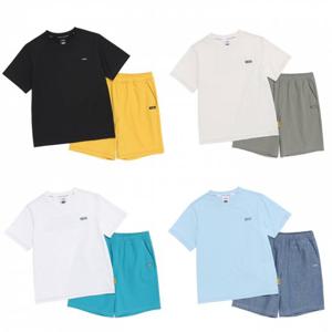 내셔널지오그래픽키즈  (K262UPB010) 반팔 5부 상하 세트 트레이닝 라운지 남매룩