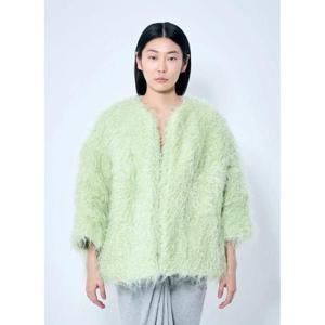 26 SS 드리스반노튼 여성 보일린  모피 재킷  dvn0258004grn