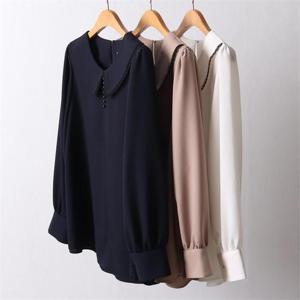 빅사이즈사랑해요 I178L202 콩버튼레이스블라우스 RI