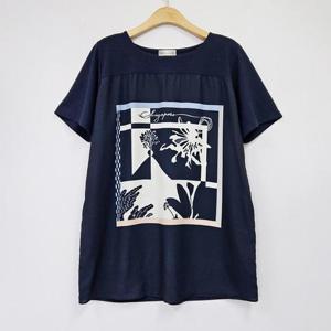 아이우먼 앱스트랩나염커트반팔티 RIS298M406 빅사이즈