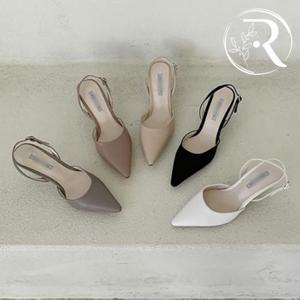 [디자이어로즈] 여성 뾰족코 슬링백 샌들 힐 7cm