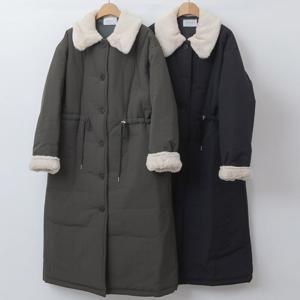 나야홍 / 빅사이즈아우터 V750L601 보들털스트링롱코트 LY