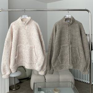 나야홍 / 빅사이즈아우터 X021L601 팝핑양털반폴라집업 GB