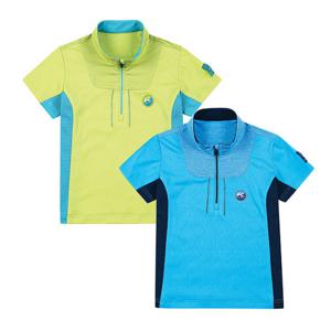 콜핑 여름 남아동 등산 아동 반팔 반집업 티셔츠