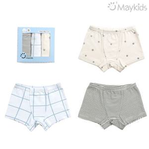 [메이키즈]심플보이 면스판 남아3매입 드로즈