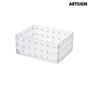 아트사인 사각수납함2 10617/수납박스/투명수납함/정리함/정리박스/바스켓/책상정리함