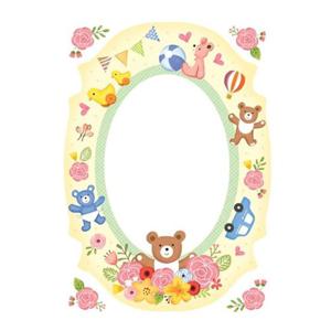 간편하게 붙이는거울 스티커 곰인형_장난감 MR-463