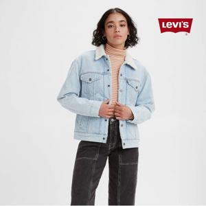 리바이스 361370058 여자 엑스보이프렌드 양털 데님 트러커 자켓