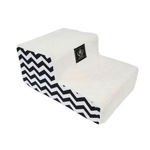 북유럽밸런스 지그재그 2단 아이보리 강아지 침대 계단 애견계단