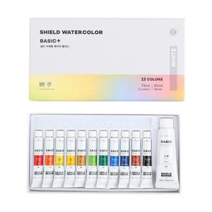 쉴드 베이직플러스 수채화물감 12색 7.5ml 1개