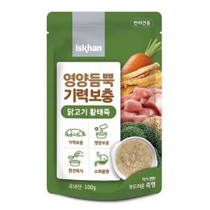 강아지츄르 독 영양듬뿍 기력보충 닭고기 황태죽 100g (12개입)