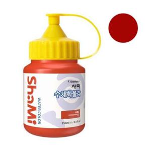 신한 샤미 수채화물감 250ml 낱색 12 빨강/학생용